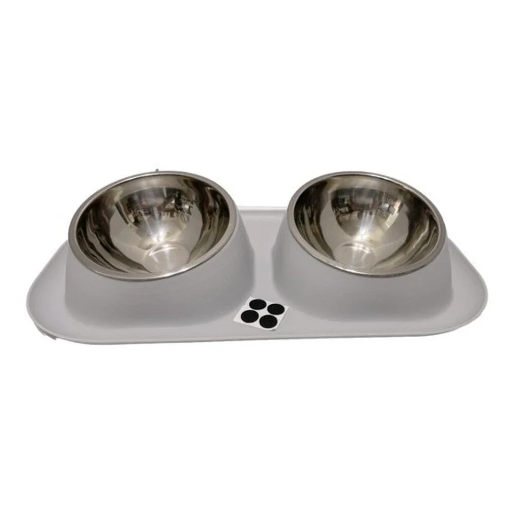 Raised Double Bowl Dog/Cat Feeder